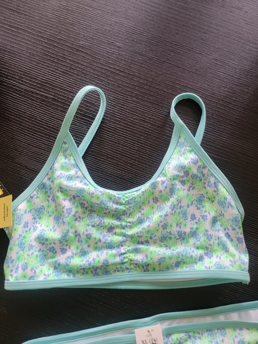 Girls' Vibrant Meadow Bikini Set - art class . Size XL(14)